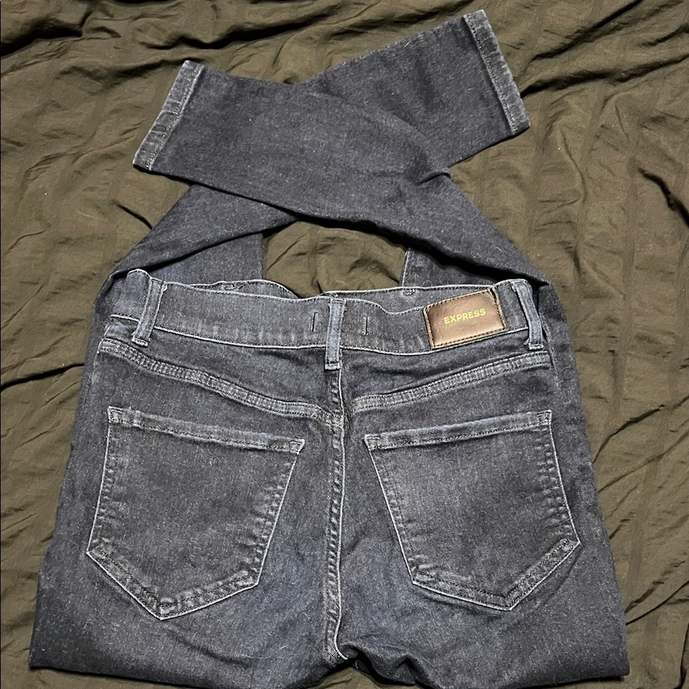 Express Dark blue Denim skinny high rise Jeans
